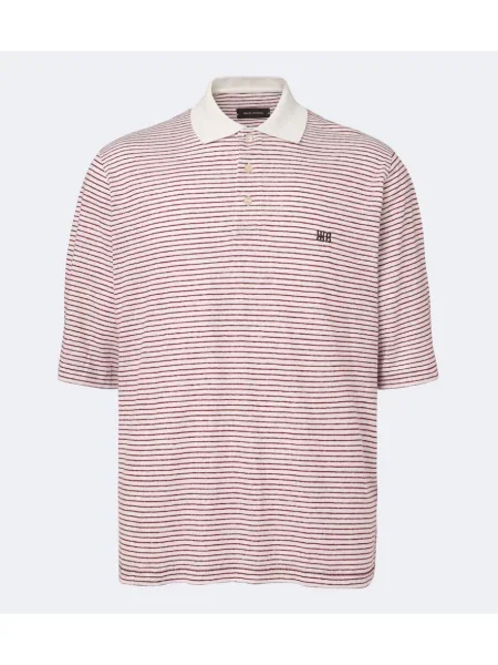 Tricou polo Wales Bonner de in cu dungi alb