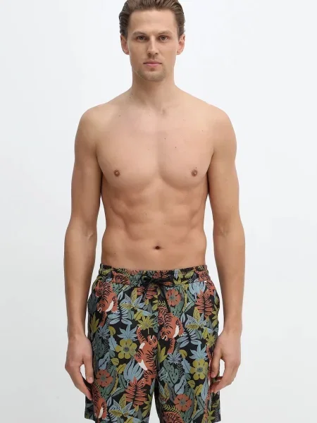 A.P.C. szorty kąpielowe Short Bobby multicolor zielone