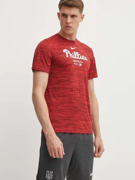 Тениска Nike Philadelphia Phillies с принт червено
