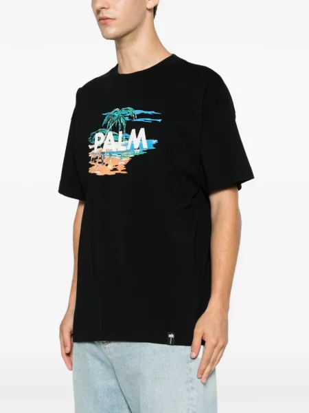 Scurt tricou Palm Angels negru