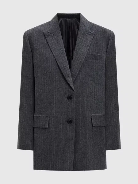 Жакет з вовни в смужку Juun.j сірий