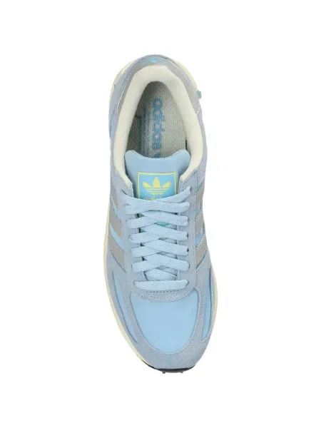 Pălărie Adidas cu dungi cu platformă din jerseu alb