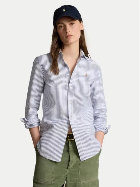 Koszula Polo Ralph Lauren z logo niebieska