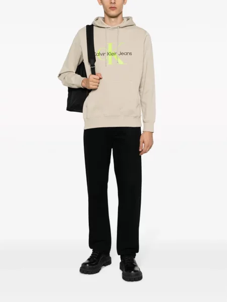 Mikina s kapucí Calvin Klein Jeans s potiskem