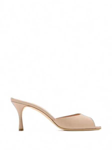 Papuci tip mules Manolo Blahnik din piele