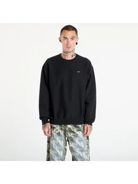 Φούτερ Nike Solo Swoosh Fleece Crew Black/ White XL λευκό
