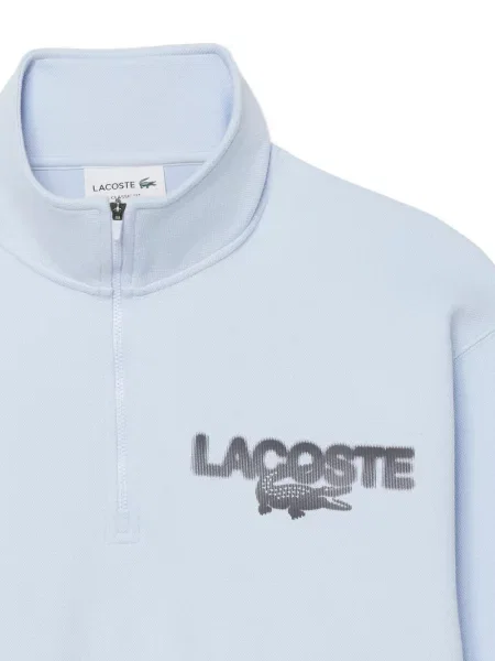 Hanorac cu fermoar Lacoste cu imagine albastru