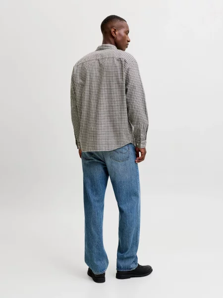 Клетчатая рубашка Jack & Jones серая