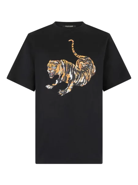 Tricou Roberto Cavalli cu imagine negru