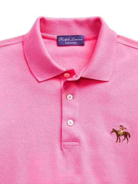Tricou polo Polo Ralph Lauren cu autograf cu 5 buzunare în carouri gri