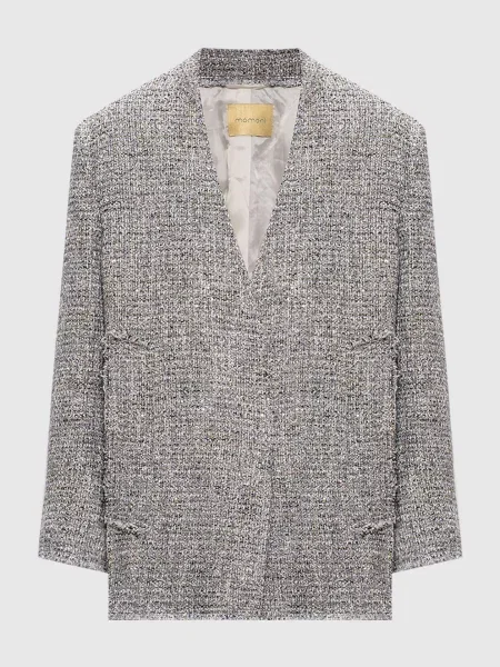 Твідовий жакет CATALINA з люрексом Momoni сірий
