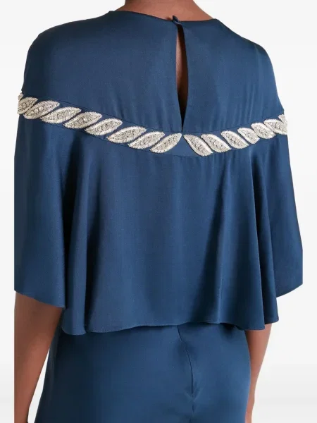 Rochie maxi Temperley London de costum albastru