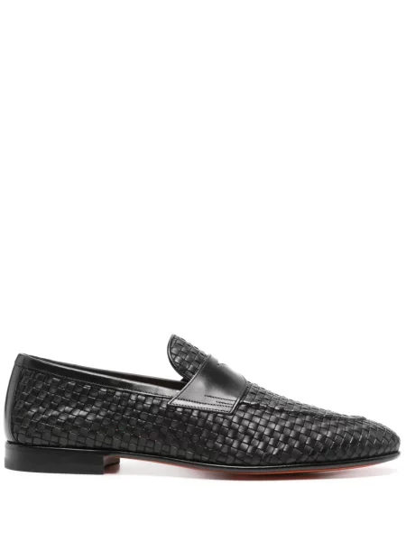 Pantofi loafer Santoni negru