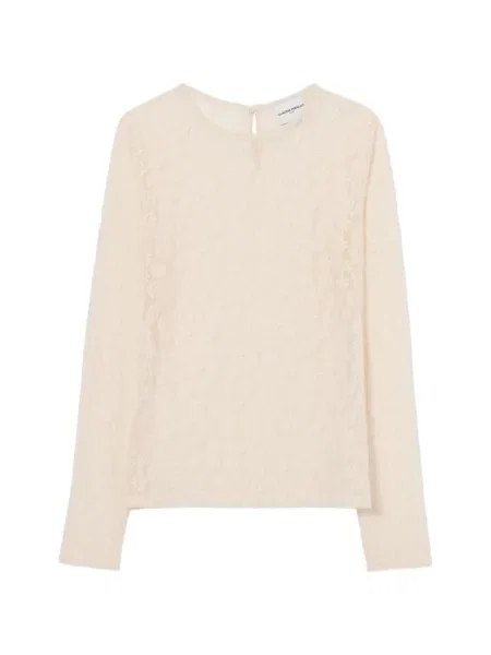 Lung top Claudie Pierlot cu model floral din dantelă