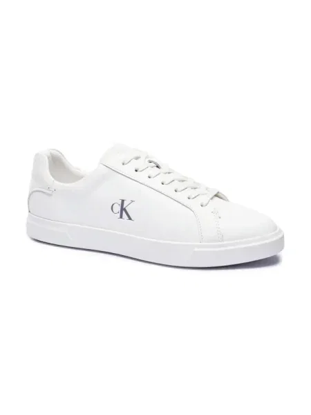 Pantofi Calvin Klein Jeans din piele alb