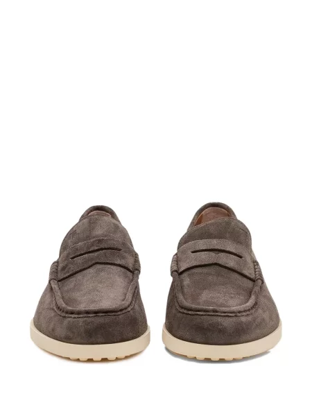 Pantofi loafer Tod's din piele de căprioară gri