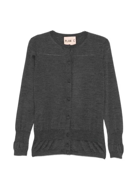 Cardigan Plan C cu volane gri