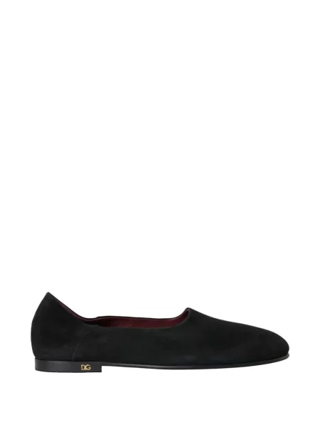 Pantofi loafer Dolce & Gabbana din piele de căprioară negru