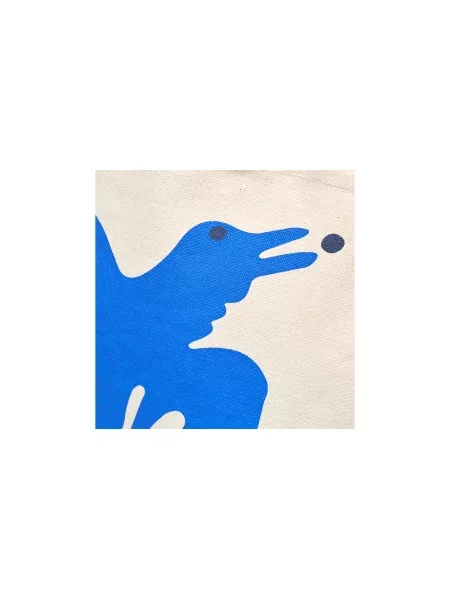 Dedicated Tote Bag Torekov The Phoenix Bird Off-White Unisex Plecaki i torby Dedicated Krem Size: One size biała
