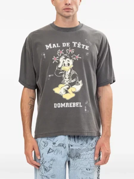 Tricou Domrebel cu imagine gri