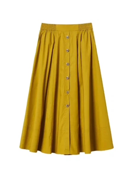 Fustă midi Twinset până la genunchi galben