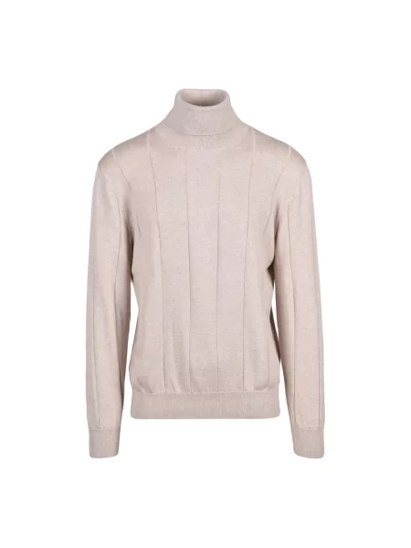 Sweter z golfem Eleventy do golfa beżowy