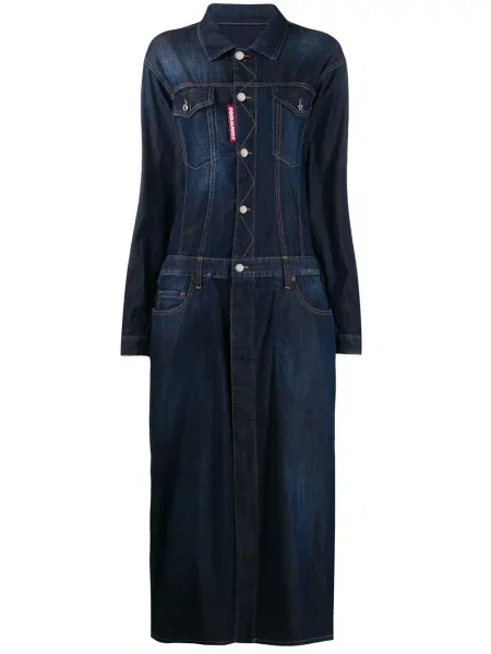 Rochie din denim Dsquared2 albastru