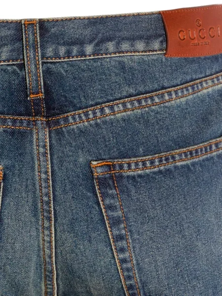 Blugi Gucci cu talie joasă albastru
