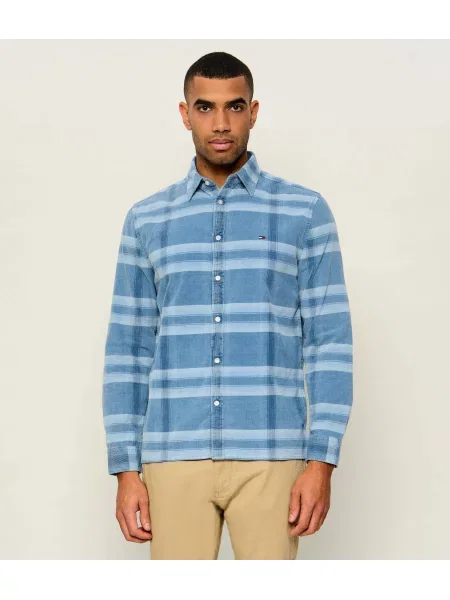 Tommy Jeans Cămașă | catifea reiată albastru
