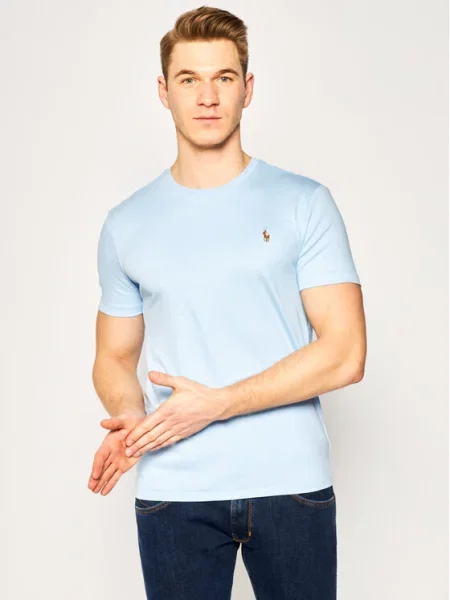 Футболка Polo Ralph Lauren голубая