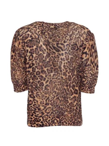 Brosa Pho Firenze cu imagine cu model leopard maro