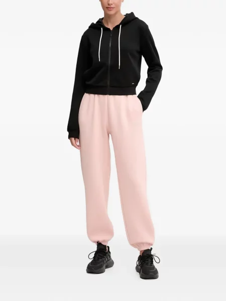 Pantaloni Guess alergare cu autograf roz