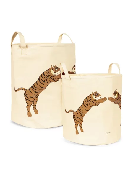 Konges Sløjd koš na hračky dětský TOY STORAGE BAGS béžová