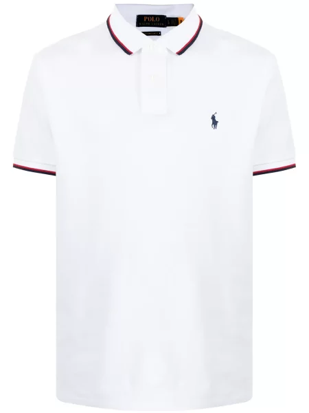 Polo Polo Ralph Lauren cu broderie alb