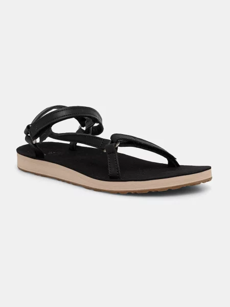 Teva sandale pentru femei din piele Original Universal Slim Lea negru