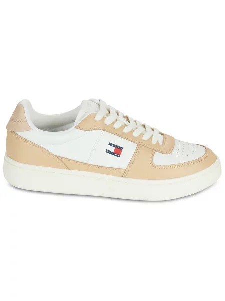 Sneakerși Tommy Jeans retro alb