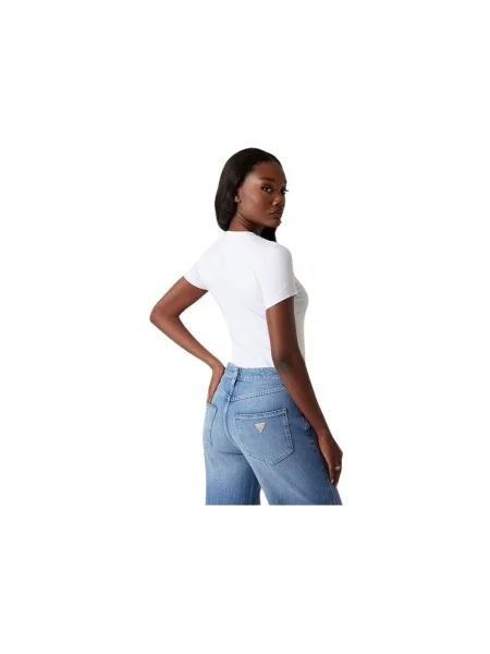 GUESS Tricou | alb