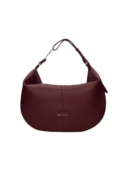 Torebka hobo Armani Exchange skórzana czerwona