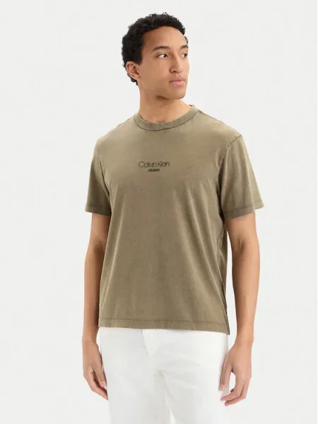 Tričko Calvin Klein Jeans zelené
