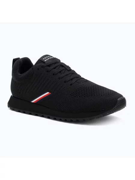 Boty Tommy Hilfiger New Runner Eva Corpo Knit black černé