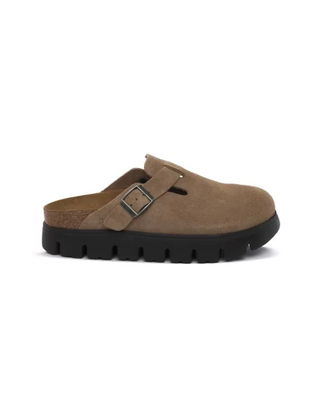 BIRKENSTOCK Pantofle Boston šedobéžová černé