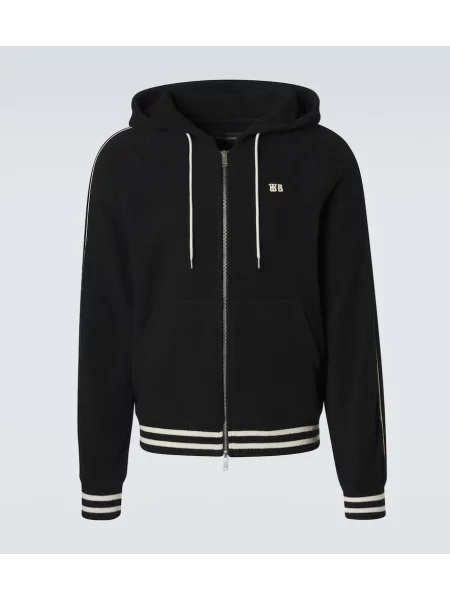 Frotir majica s kapuljačom Wales Bonner crna