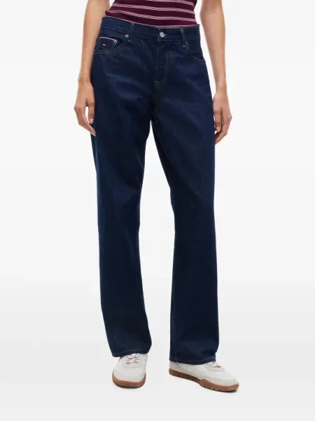 Blugi drepți Tommy Hilfiger albastru