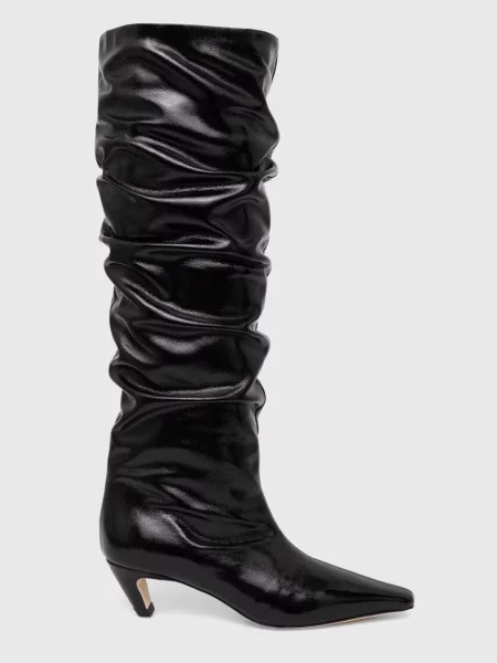 MSGM ghete de piele femei cu cui negru