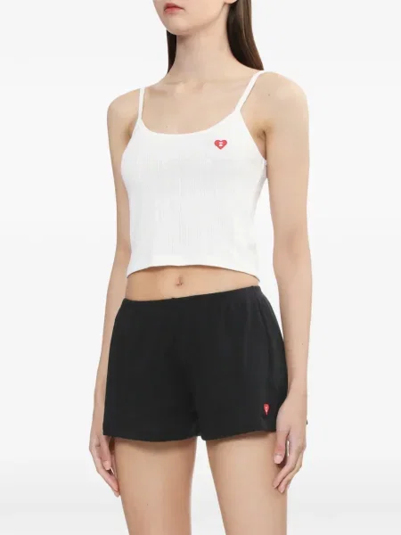 Podkoszulka Apee™ By *a Bathing Ape® w serca prążkowana biała