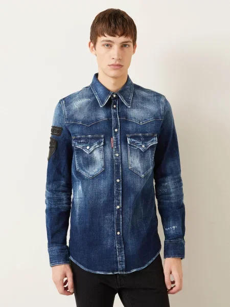 Koszula Dsquared2 niebieska
