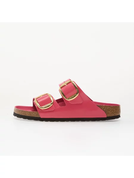 Tenisky Birkenstock Arizona Big Buckle Natural Leather Patent High-Shine Fuchsia Tulip EUR 38 růžové