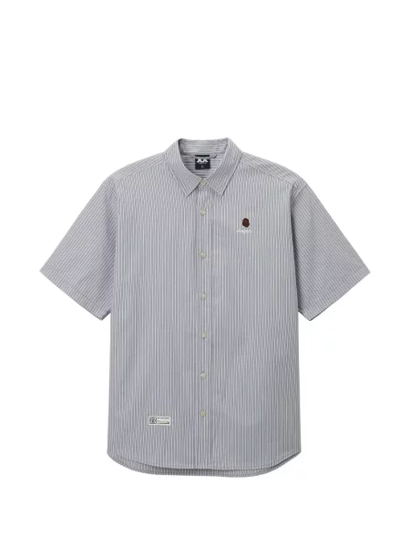 Къс риза Fingercroxx на райета сиво