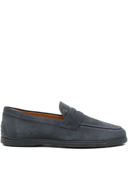 Pantofi loafer Tod's din piele de căprioară albastru