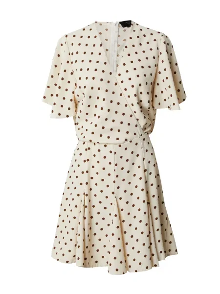 AX Paris Obleka kremna / čokolada